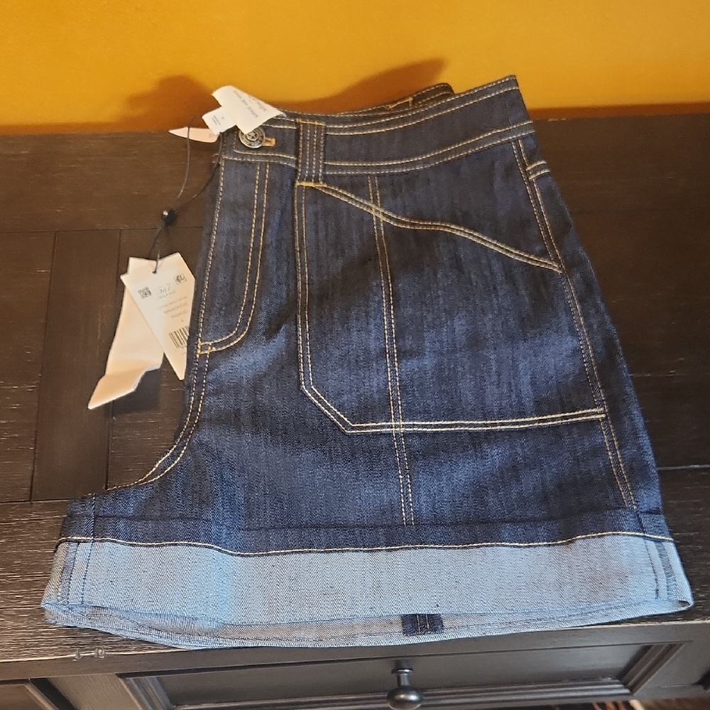 Cinq a Sept Dark Blue Jean Shorts